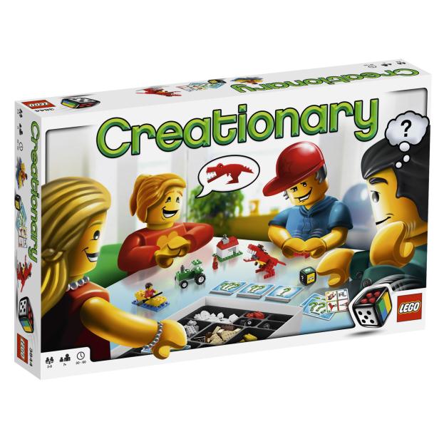 Durch die klassischen LEGO Steine stehen Kreativität, Fantasie und Spielgeschick der Spieler im Fokus der Lego-Spiele. Bei Creationary – einem Bau- und Ratespiel – sogar ganz besonders.