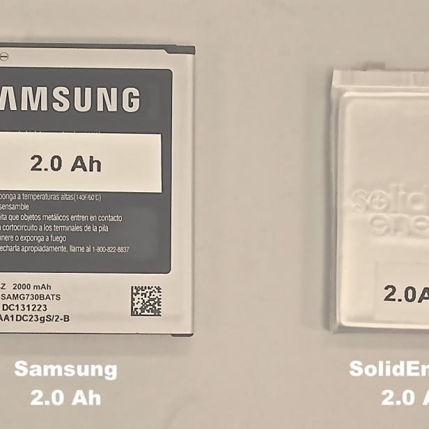 Der Solid-Energy-Akku ist weitaus kleiner als herkömmliche Lithium-Ionen-Akkus