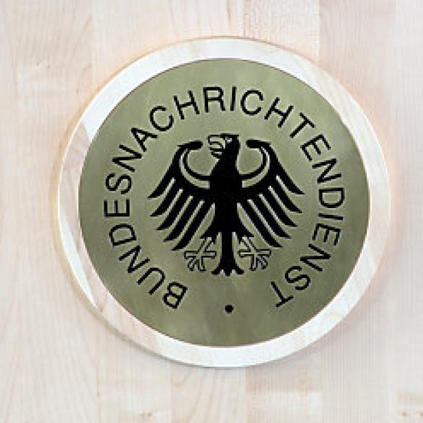 Das Logo des Bundesnachrichtendienstes (BND) mit dem Bundesadler.