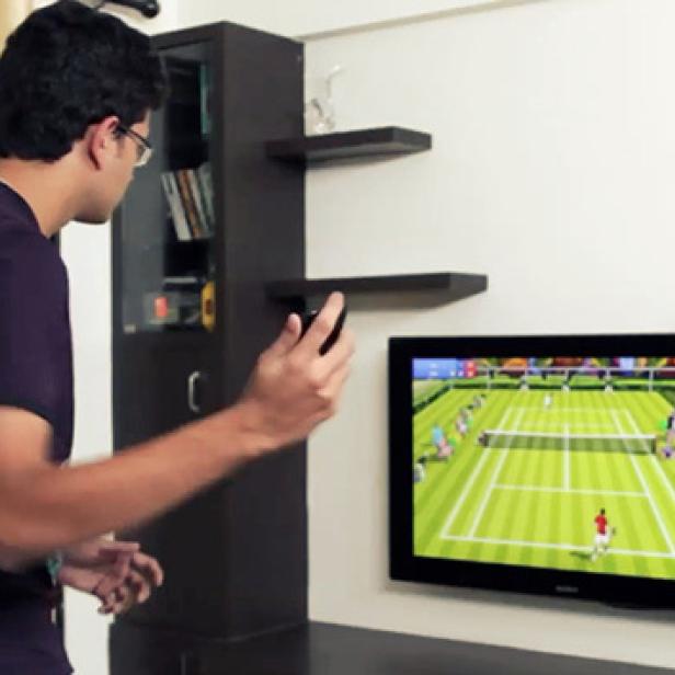 Motion Tennis Cast verbindet Android-Smartphone und Smart TV