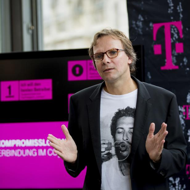 Andreas Bierwirth, CEO von T-Mobile Austria bei der Präsentation des neuen Tarifmodells