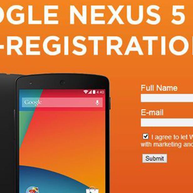 Der Nexus 5 Leak erfolgte durch ein Angebot zur Voranmeldung eines kanadischen Providers.