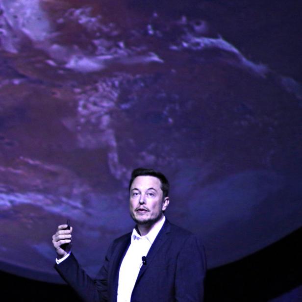 Elon Musk bei der Präsentation seiner Pläne zur Kolonialisierung des Mars