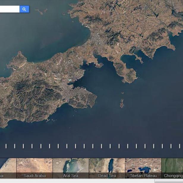 Aufnahme der chinesischen Stadt Dalian von Google Timelapse