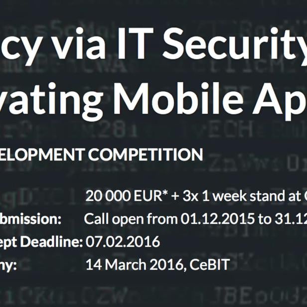 Beim Wettbewerb &quot;Privacy via IT-Security&quot; werden noch bis 31. Dezember Apps gesucht, die die durch IT-Security die Privatsphäre ihrer Nutzer schützen.