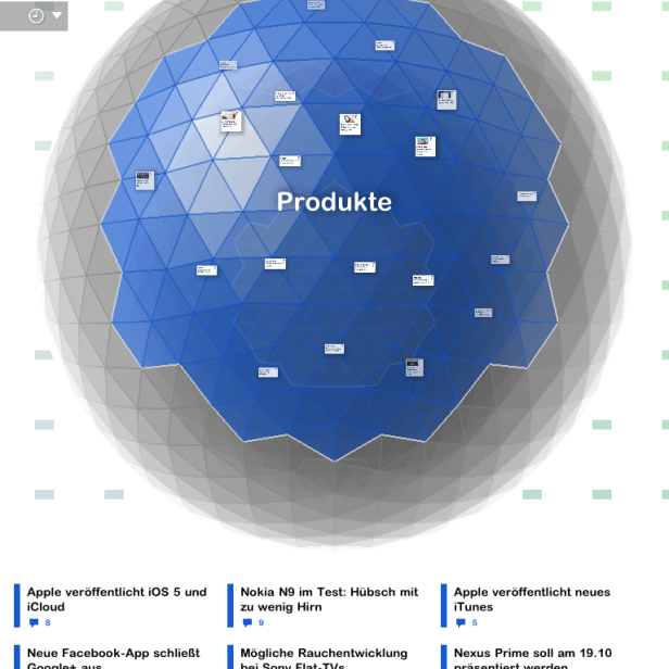 Der Grid-Ball: Markenzeichen der futurezone in der App-Welt