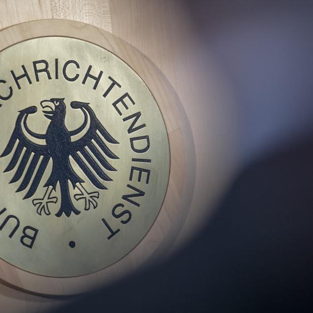 Das Logo des Bundesnachrichtendienstes (BND) mit dem Bundesadler.