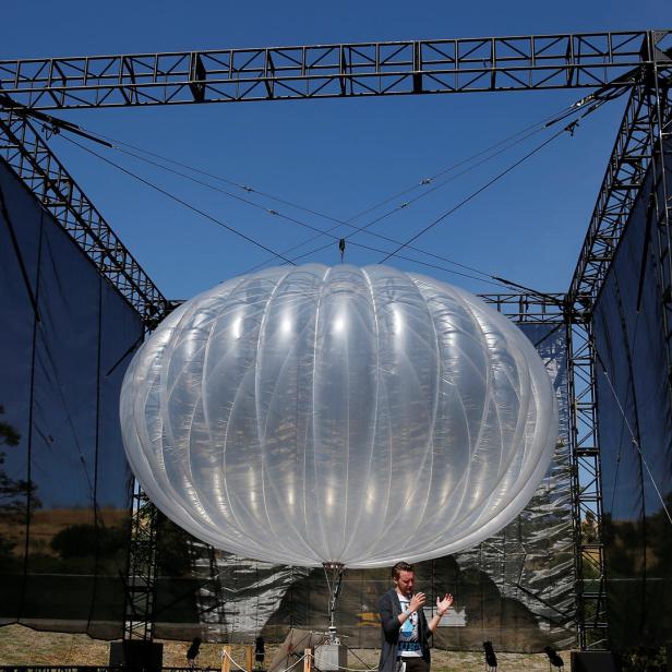 So sieht ein Loon-Ballon aus, solange er noch intakt ist