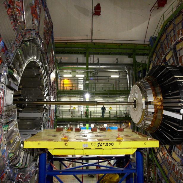 Ein Teil des Large Hadron Colliders (LHC) am CERN in der Schweiz