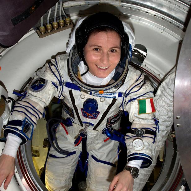 Astronautin Samantha Cristoforetti an Bord der ISS