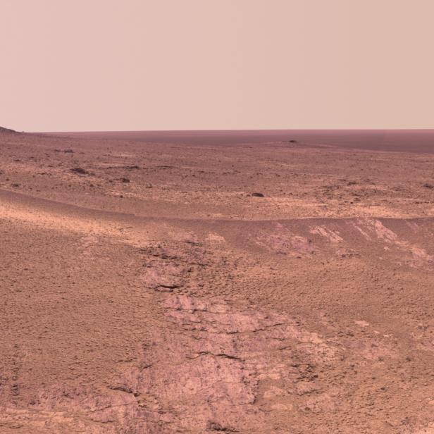 Ein letzter Blick aus der Perspektive des Mars-Rovers auf Cape Tribulation, bevor es Richtung Tal der Ausdauer geht