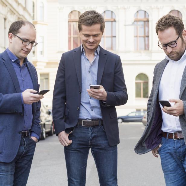 WeAreDevelopers ist eine Entwickler- und IT-Experten-Konferenz in Wien. Die Veranstalter Sead Ahmetovic, Benjamin Ruschin und Thomas Pamminger im Gespräch