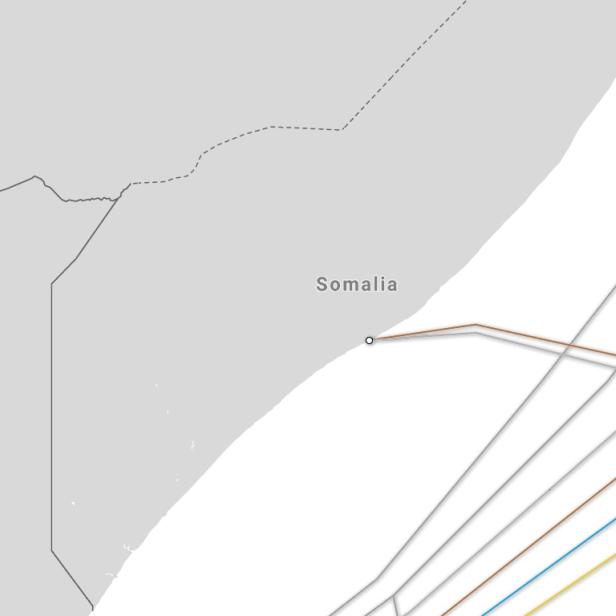 Große Teile Somalias sind nur durch ein Unterseekabel mit dem Internet verbunden