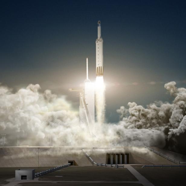 So stellt sich SpaceX den Start der Falcon Heavy vor