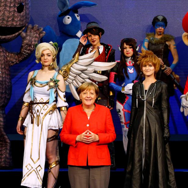 Bundeskanzlerin Angela Merkel stattete der Gamescom erstmals einen Besuch ab