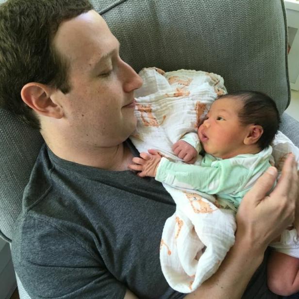 Zuck mit seinem Baby