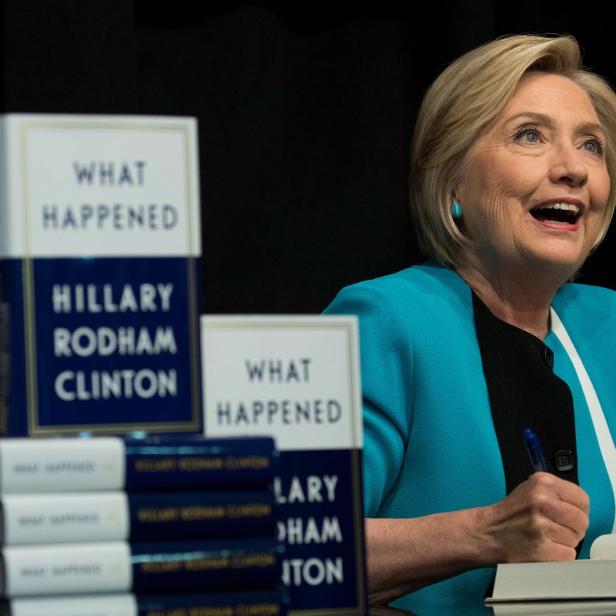 Hillary Clinton bei einer Präsentation ihres Buches.