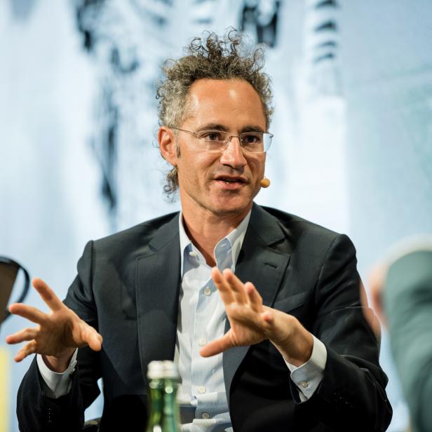 Der Palantir-CEO Alexander Karp beim Darwin&#039;s Circle 2017 in Wien.