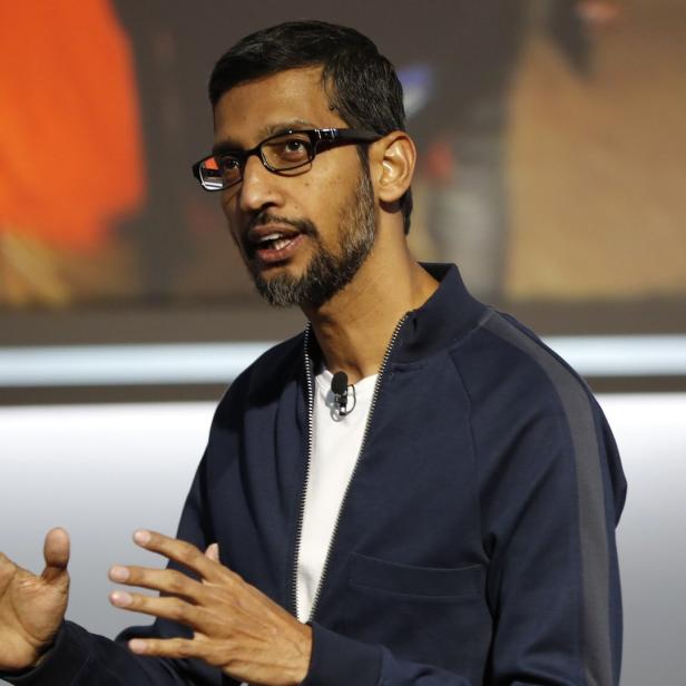 Google Inc CEO Sundar Pichai speaks during a launch event in San Francisco, California, U.S. October 4, 2017. REUTERS/Stephen Lam