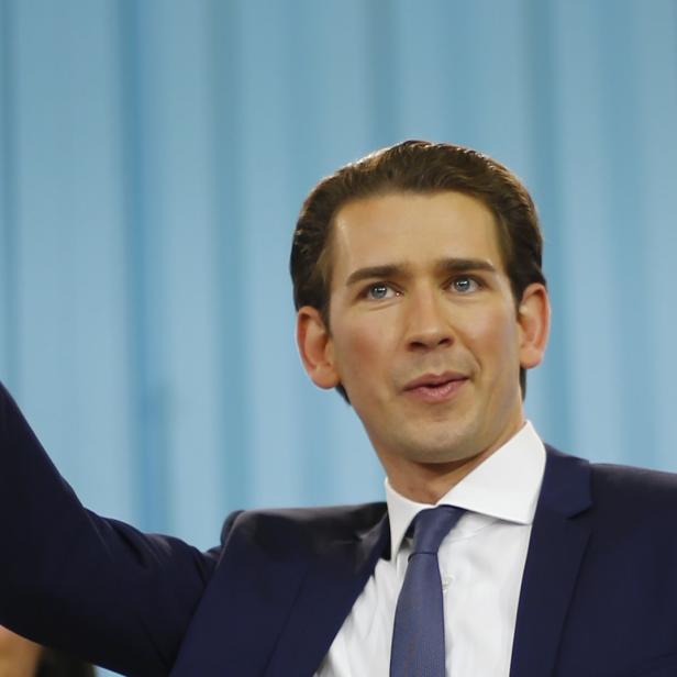 Sebastian Kurz feiert den Ausgang der Wahlen