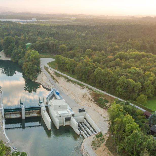 Ein Wasserkraftwerkan der Ybbs