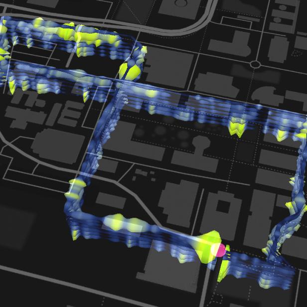 Das Glasfasernetz am Campus der Uni Stanford, das als Sensornetzwerk für Erdbeben genutzt wurde