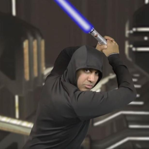 FCC-Chef Ajit Pai als &quot;Jedi&quot; in einem Video über die angeblich harmlosen Folgen der Netzneutralitäts-Abschaffung