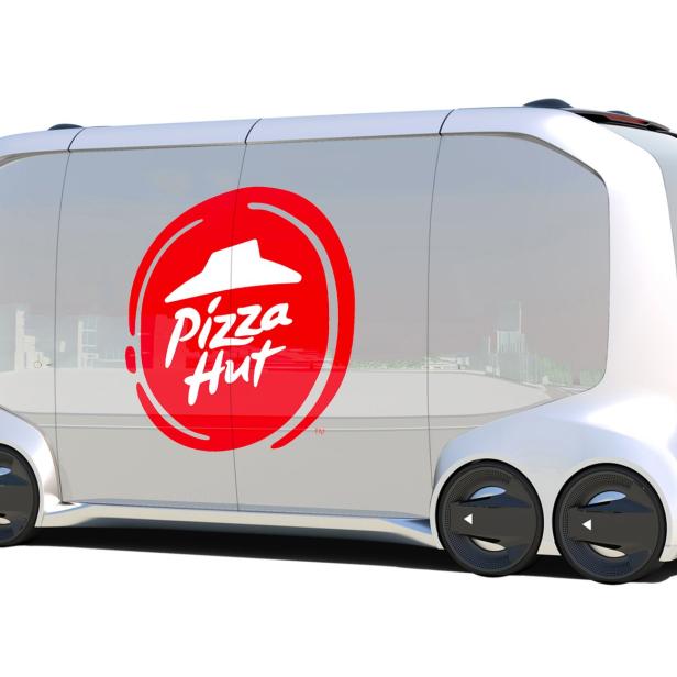 So könnte der Pizza Hut Van aussehen. Wen erinnert er noch an Black Mirror?