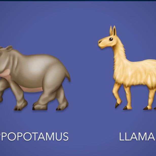 Hippo und Lama in Unicode Emoji 11.0