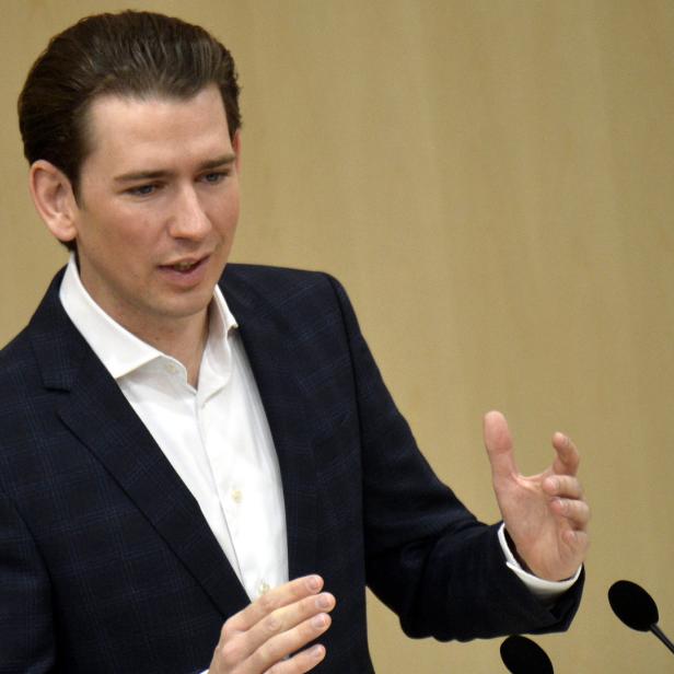 Sebastian Kurz  während der Fragestunde