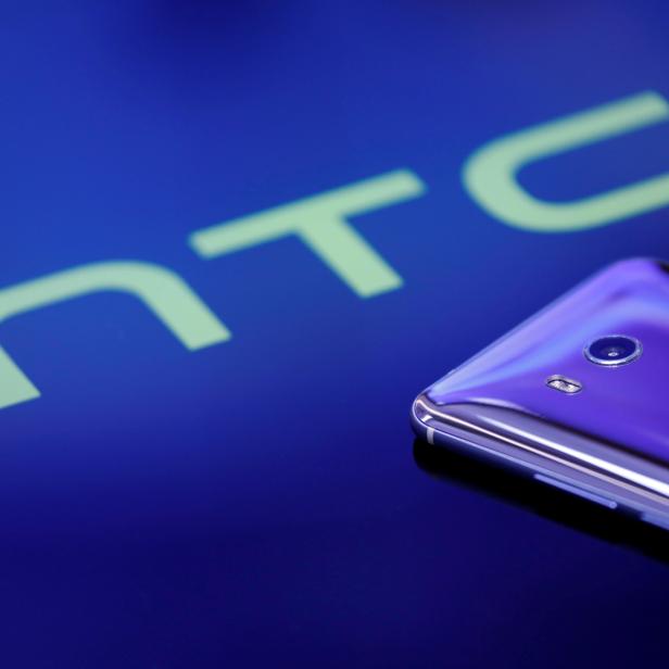 FILE PHOTO: A HTC "U11" smartphone is displayed in this illustration photo