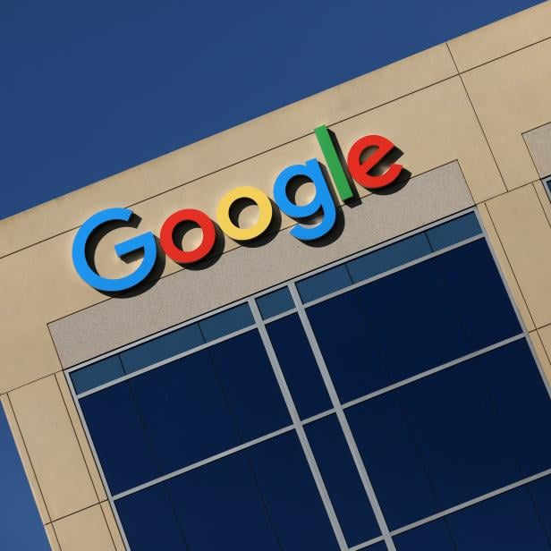 FILE PHOTO - Google logo on office building in Irvine, California