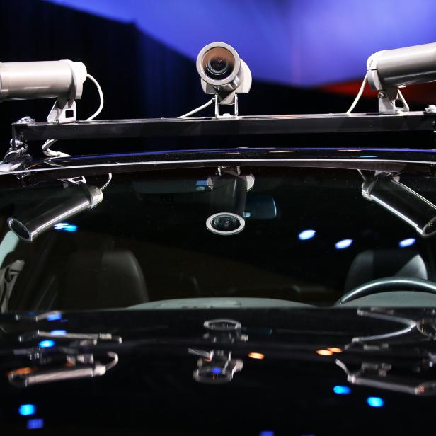 FILE PHOTO -The front end of the test vehicle Acura is using to test its autonomous Automated Drive car is pictured at the 2016 Los Angeles Auto Show in Los Angeles