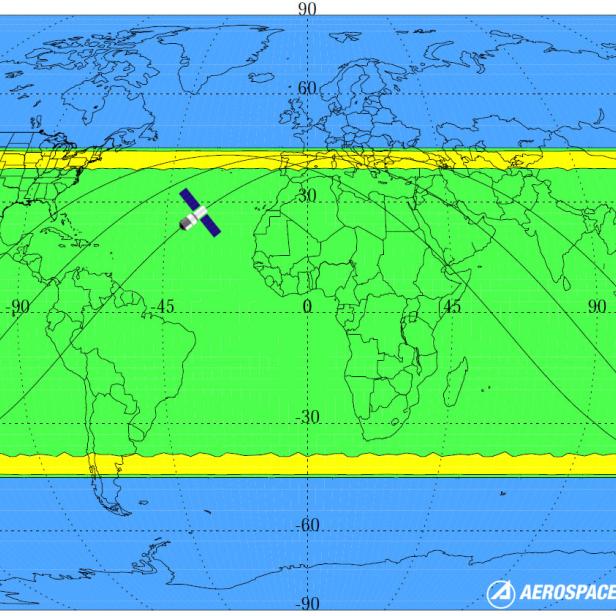 Risikozone beim Wiedereintritt der chinesischen Raumstation Tiangong-1