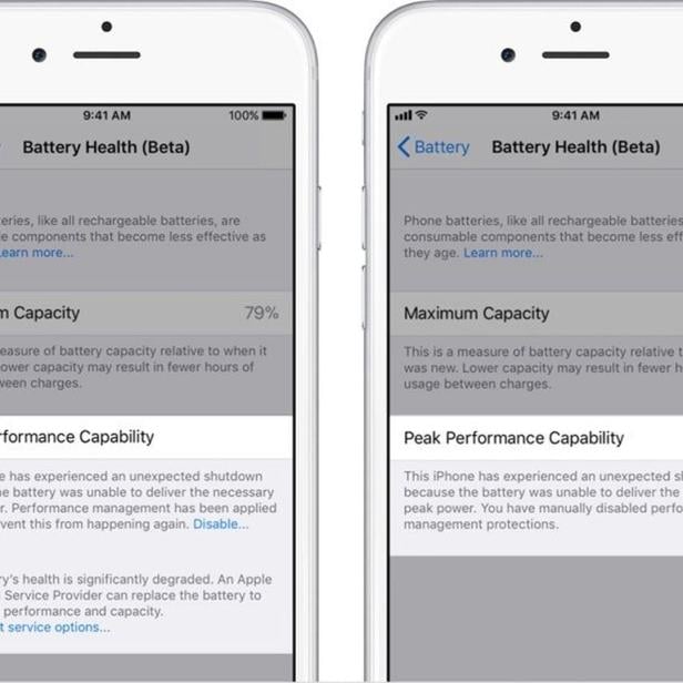 Battery Health iOS 11.3