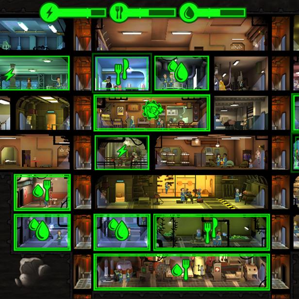 Bei Fallout Shelter versucht man einen möglichst großen Bunker zu bauen