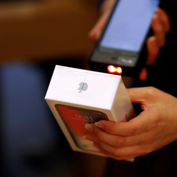 FILE PHOTO: A new iPhone X is sold at an Apple Store in Beijing