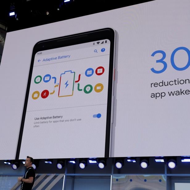 Dave Burke of Google speaks on stage during the annual Google I/O developers conference in Mountain View