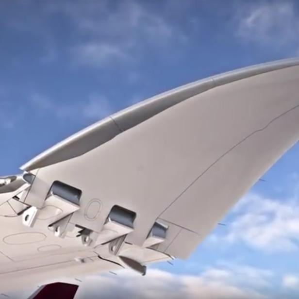 Faltmechanismus für den Flügel der Boeing 777X