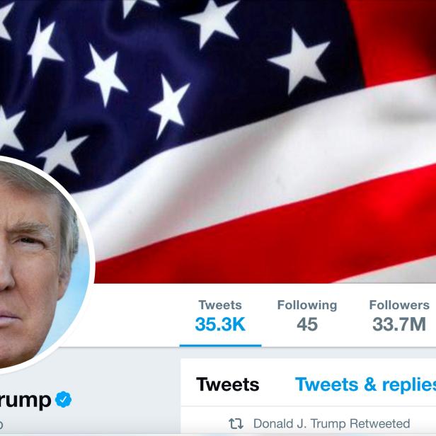 FILE PHOTO:  The masthead of U.S. President Donald Trump's @realDonaldTrump Twitter account