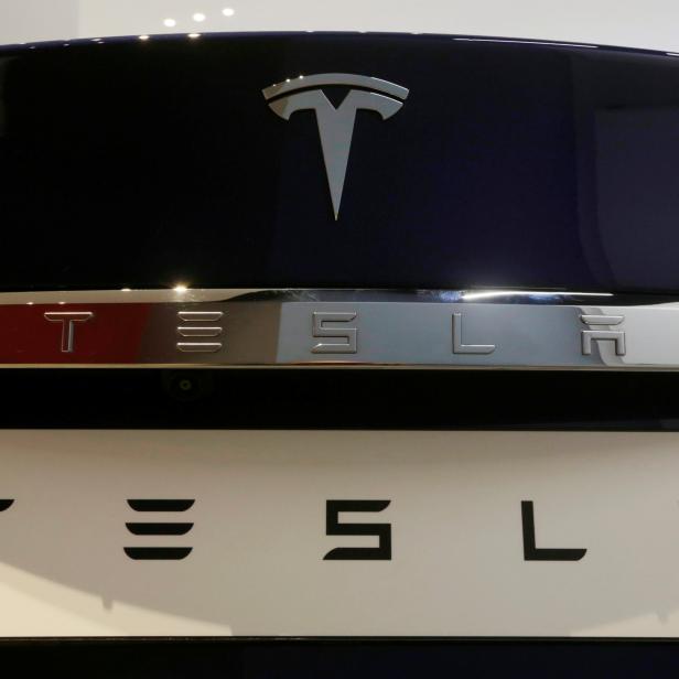 A Tesla Model S vehicle is displayed at the Tesla store in Sydney, Australia