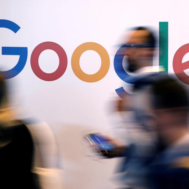 The logo of Google is pictured during the Viva Tech start-up and technology summit in Paris, France