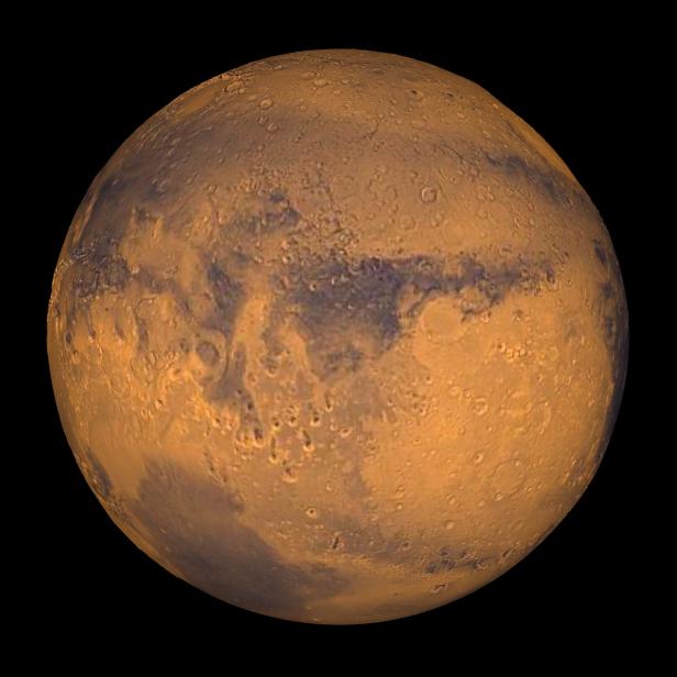 The planet Mars showing showing Terra Meridiani is seen in an undated NASA image