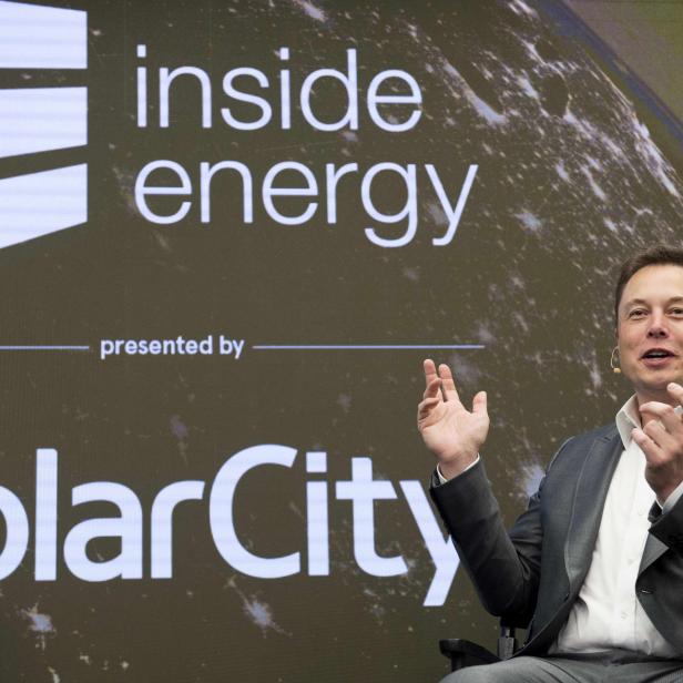 File photo of Elon Musk, Chairman of SolarCity and CEO of Tesla Motors, speaking at SolarCityÕs Inside Energy Summit in Midtown, New York