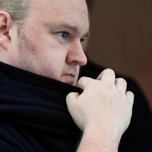 FILE PHOTO: German tech entrepreneur Kim Dotcom appears in an Auckland court