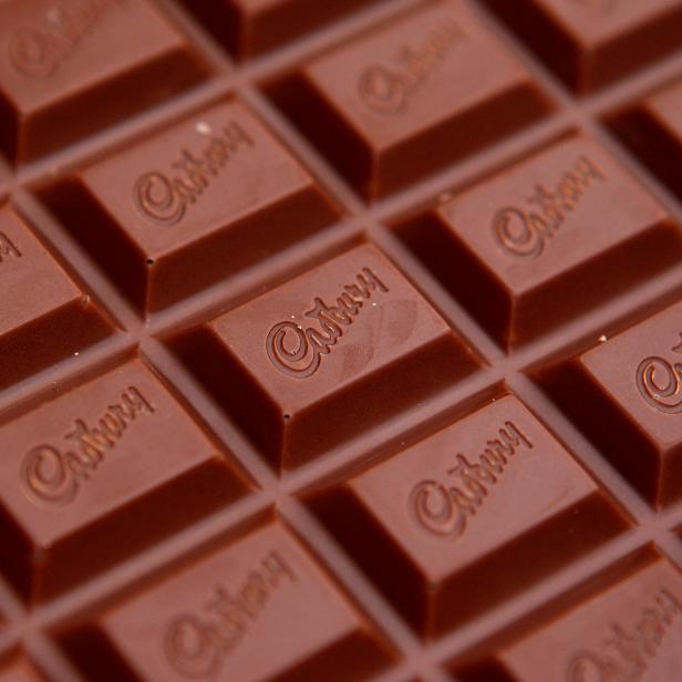 FILE PHOTO: The Cadbury name is seen on a bar of Dairy Milk chocolate in Manchester