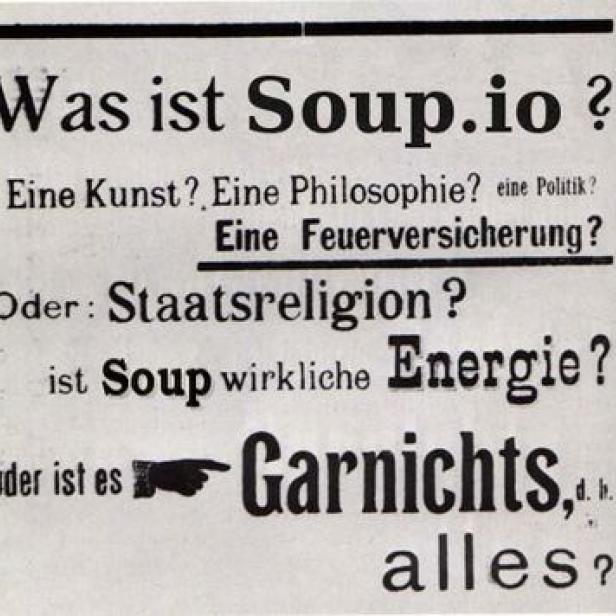 Ein Posting vom eigenen Soup-Account des Unternehmens.