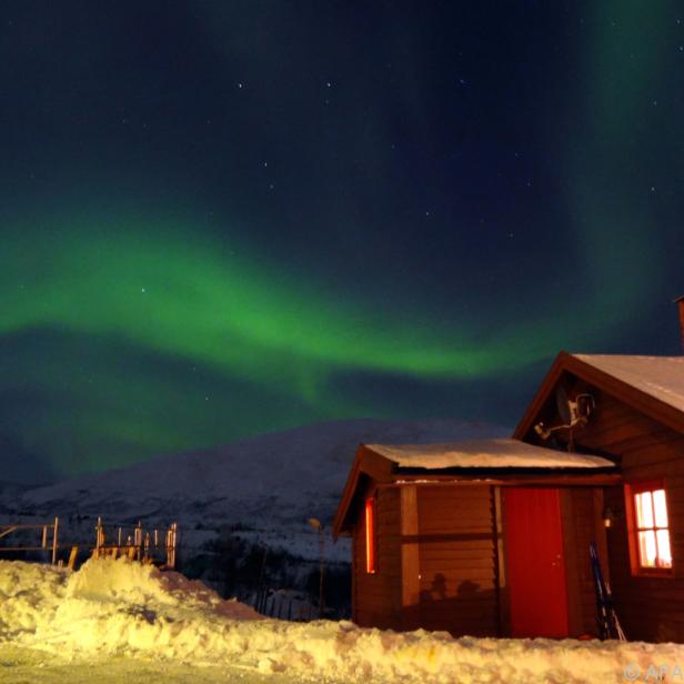 Polarlichter (Aurora borealis) über Tromsö