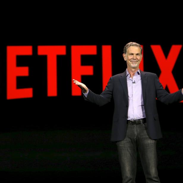 Reed Hastings, co-founder and CEO of Netflix, delivers a keynote address at the 2016 CES trade show in Las Vegas