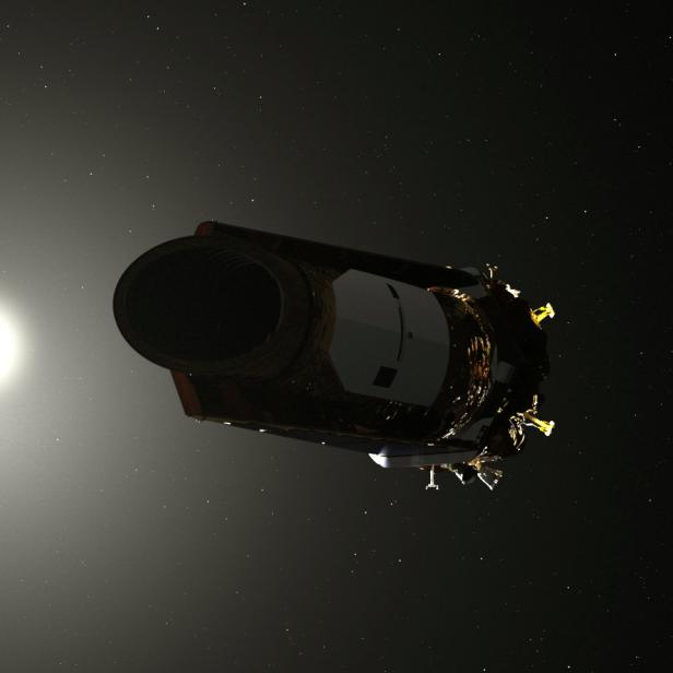 A handout photo of an artist's conception of the Kepler Space telescope